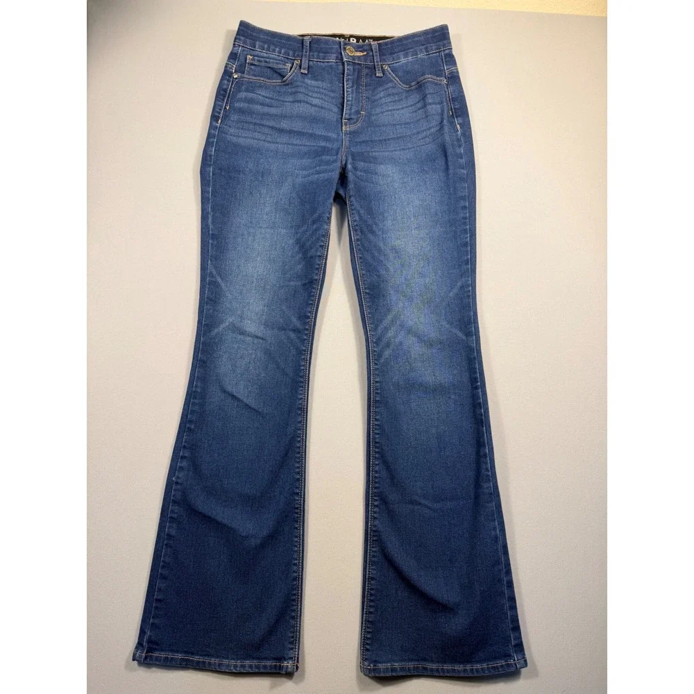 White House Black Market WHBM Bootcut Flare Jeans Blue Medium Wash Size 2S